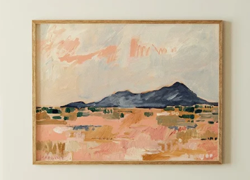 Blue Desert Mountains Art Print