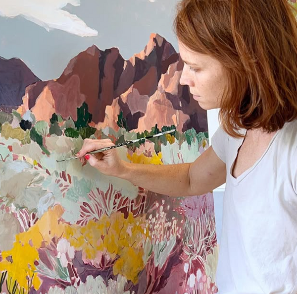 Blue Desert Mountains Art Print