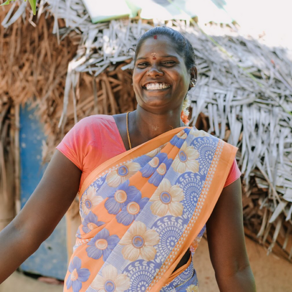 Block Print Tea Towel- Marigold
