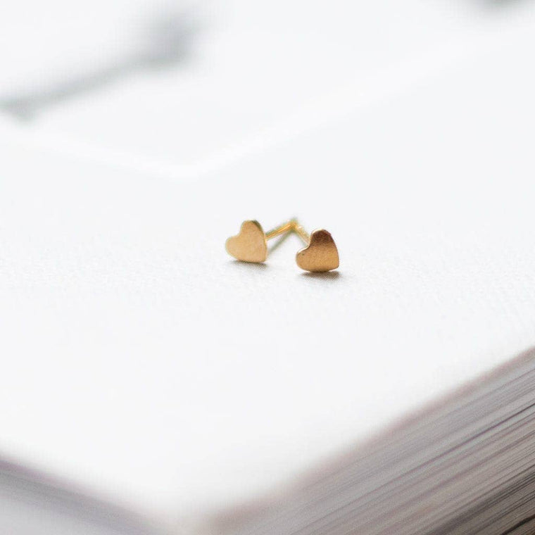 Mini Heart Stud Earrings