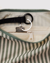 Small BAGGU Crescent Bag- Sage Stripe