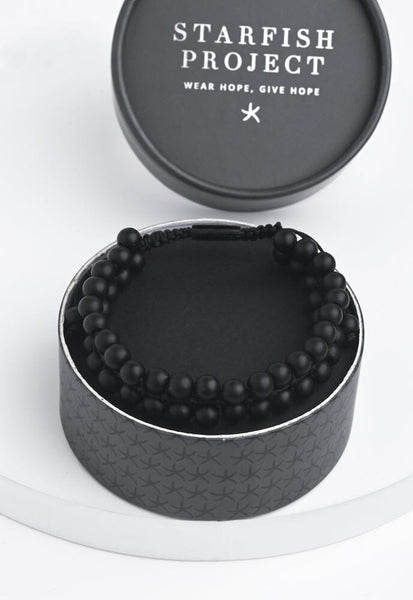 Helix Matte Black Agate Bracelet - Redemption Market