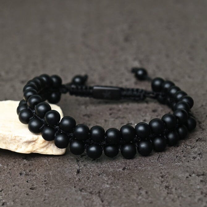 Matte Black Agate Bracelet- LAST ONE!