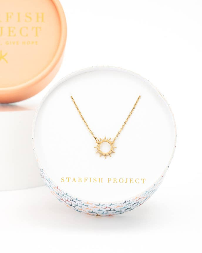 Mallory Gold Sunburst Necklace