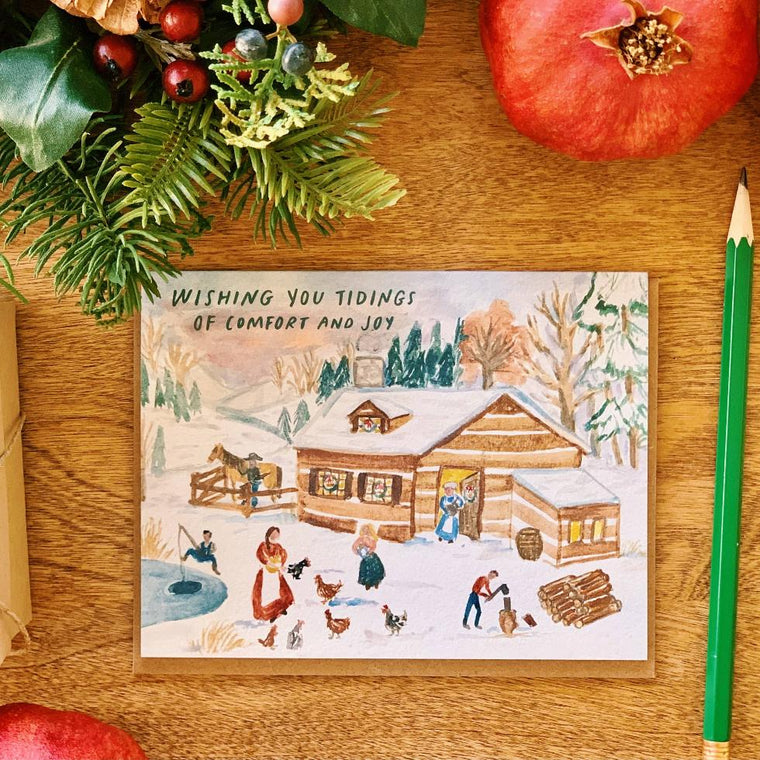 Homesteader Cabin Christmas Card