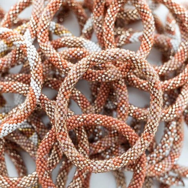 Terracotta Roll-on Beaded Bracelets