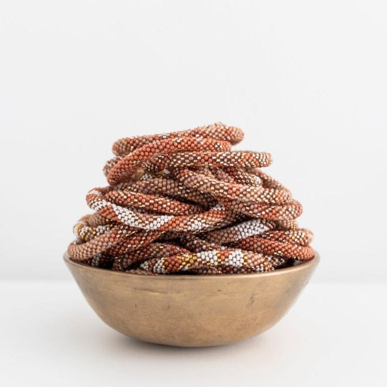 Terracotta Roll-on Beaded Bracelets