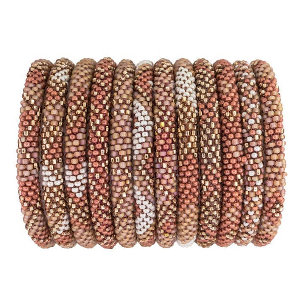 Terracotta Roll-on Beaded Bracelets