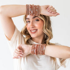 Terracotta Roll-on Beaded Bracelets