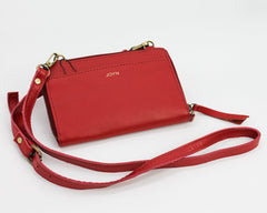 Tomato Leather Crossbody Wallet- LAST ONE!