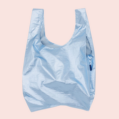 Baggu Reusable Bag- Metallic Light Blue