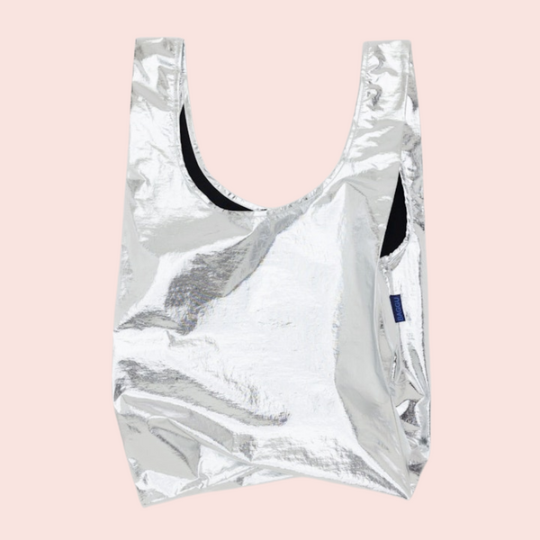 Baggu Reusable Bag- Metallic Silver