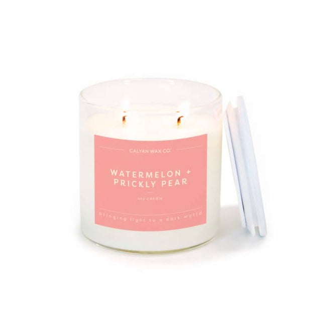 Watermelon + Prickly Pear Glass Tumbler Soy Candle