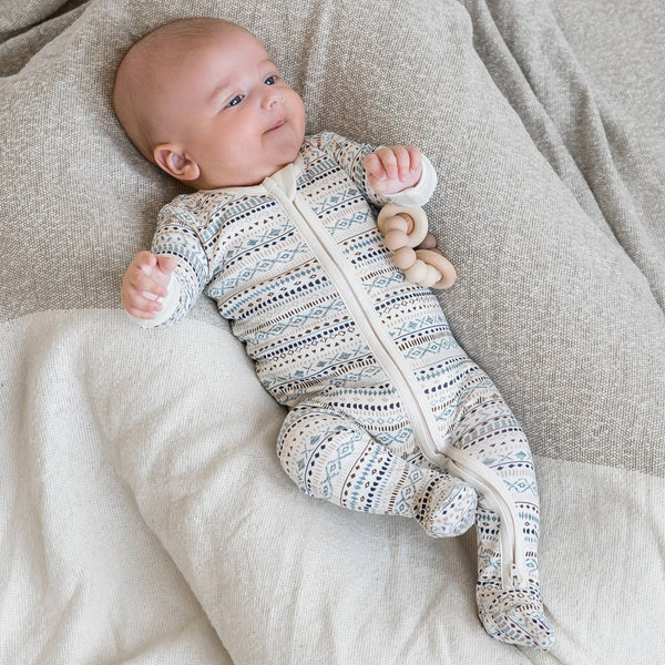 Organic Baby Footed Sleeper- Southwest Print