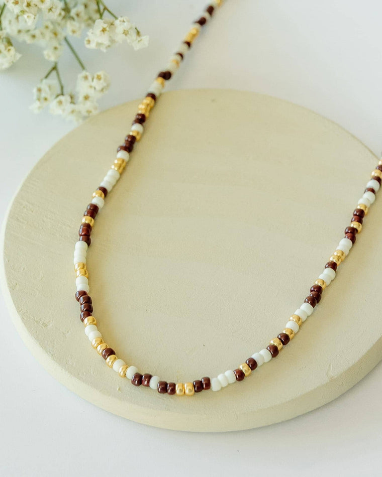 Chocolate Neve Beaded Necklace