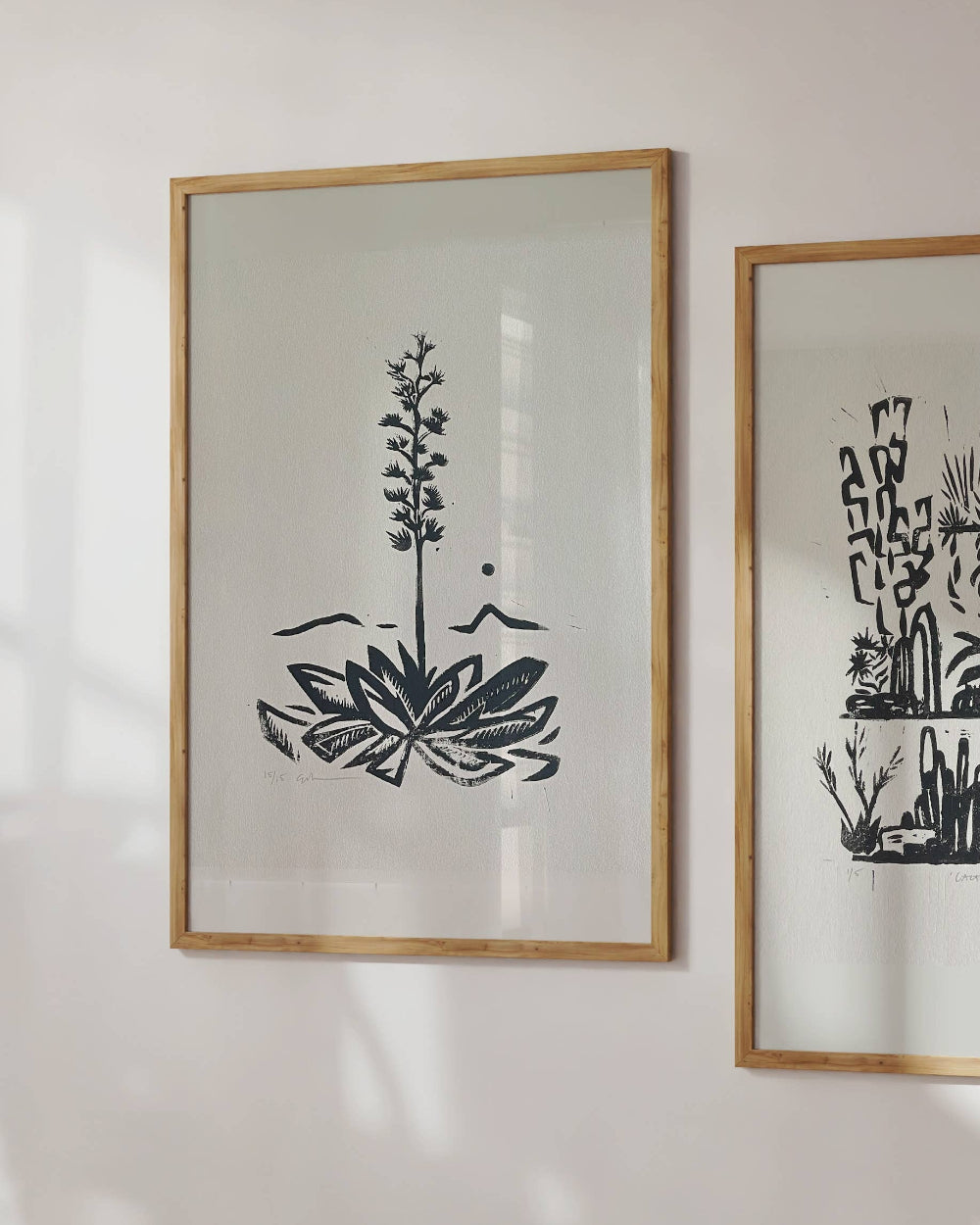 Agave Linocut Print