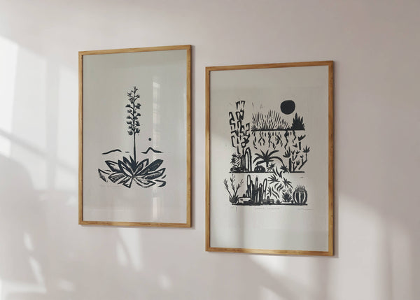 'Agave' Linocut Print