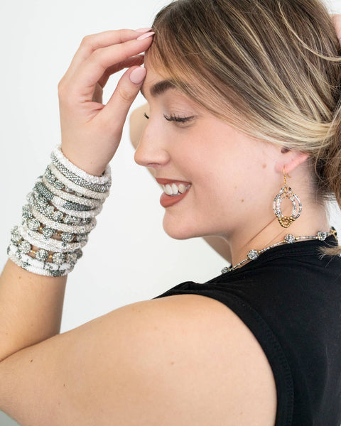 Sterling Roll-on Beaded Bracelets