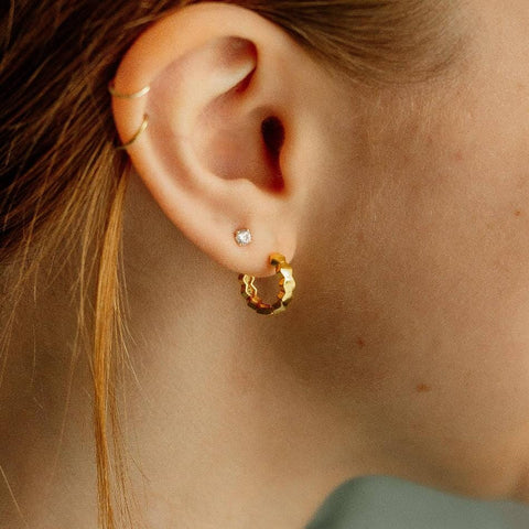 ethically made gold hoop earrings