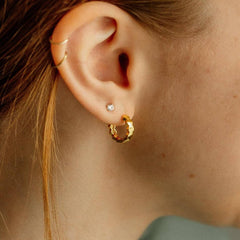 ethically made gold hoop earrings