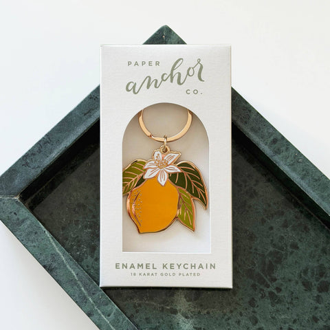 Lemon Blossom Gold Plated Keychain