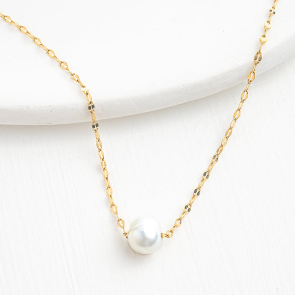 Gold Pearl Necklace