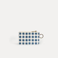 Small checkered pouch on a white background