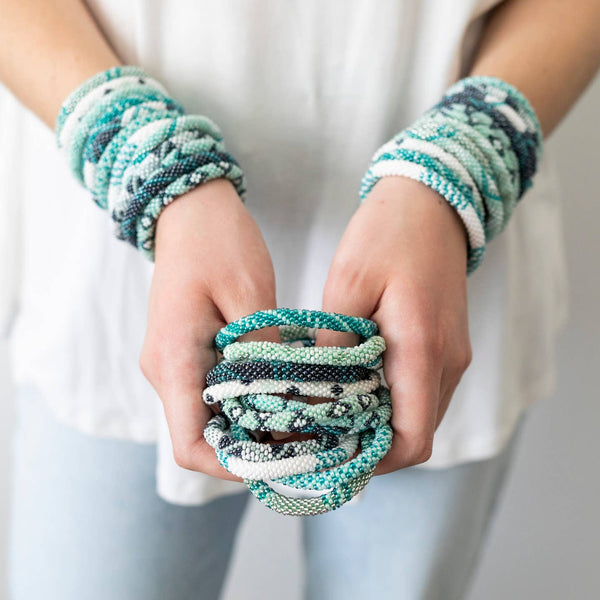 Mint Roll-on Beaded Bracelets
