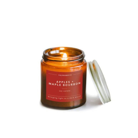 Amber Jar Mini Candle- Apples + Maple Bourbon