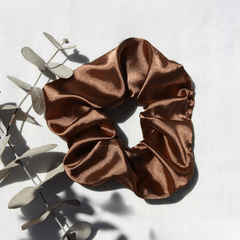 Milk Chocolate Satin Scrunchy