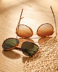 Matte Gold + Tortoise Polarized Sunglasses