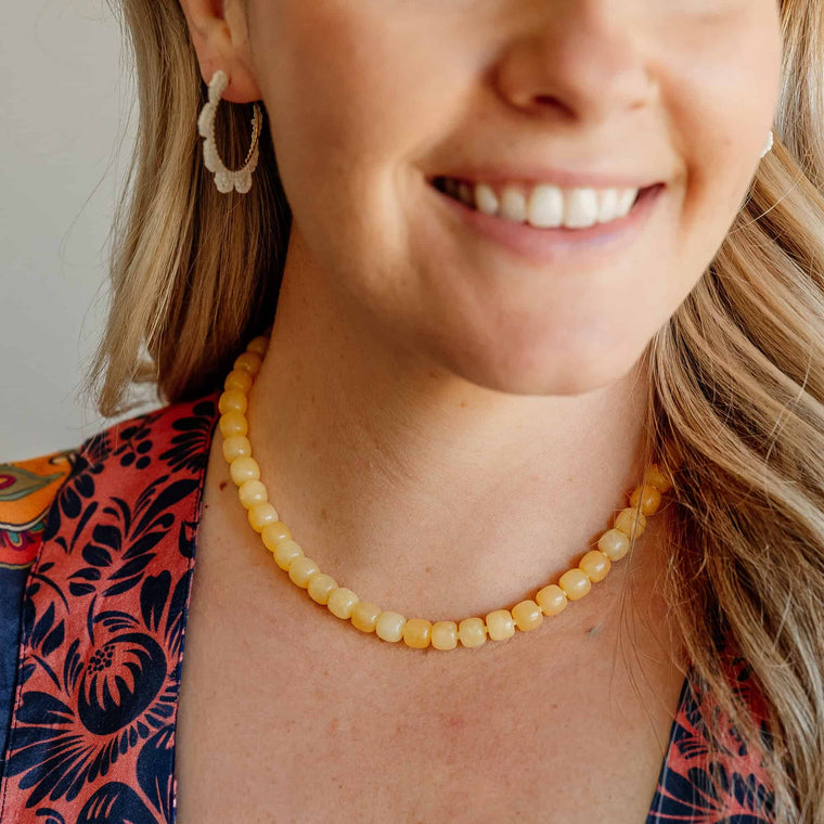 Handcrafted Yellow Calcite Necklace
