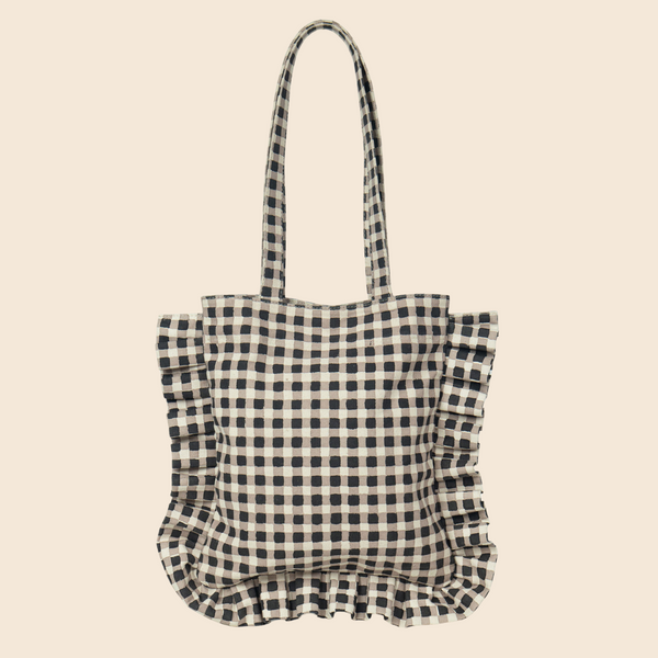 Ink Gingham Momo Tote