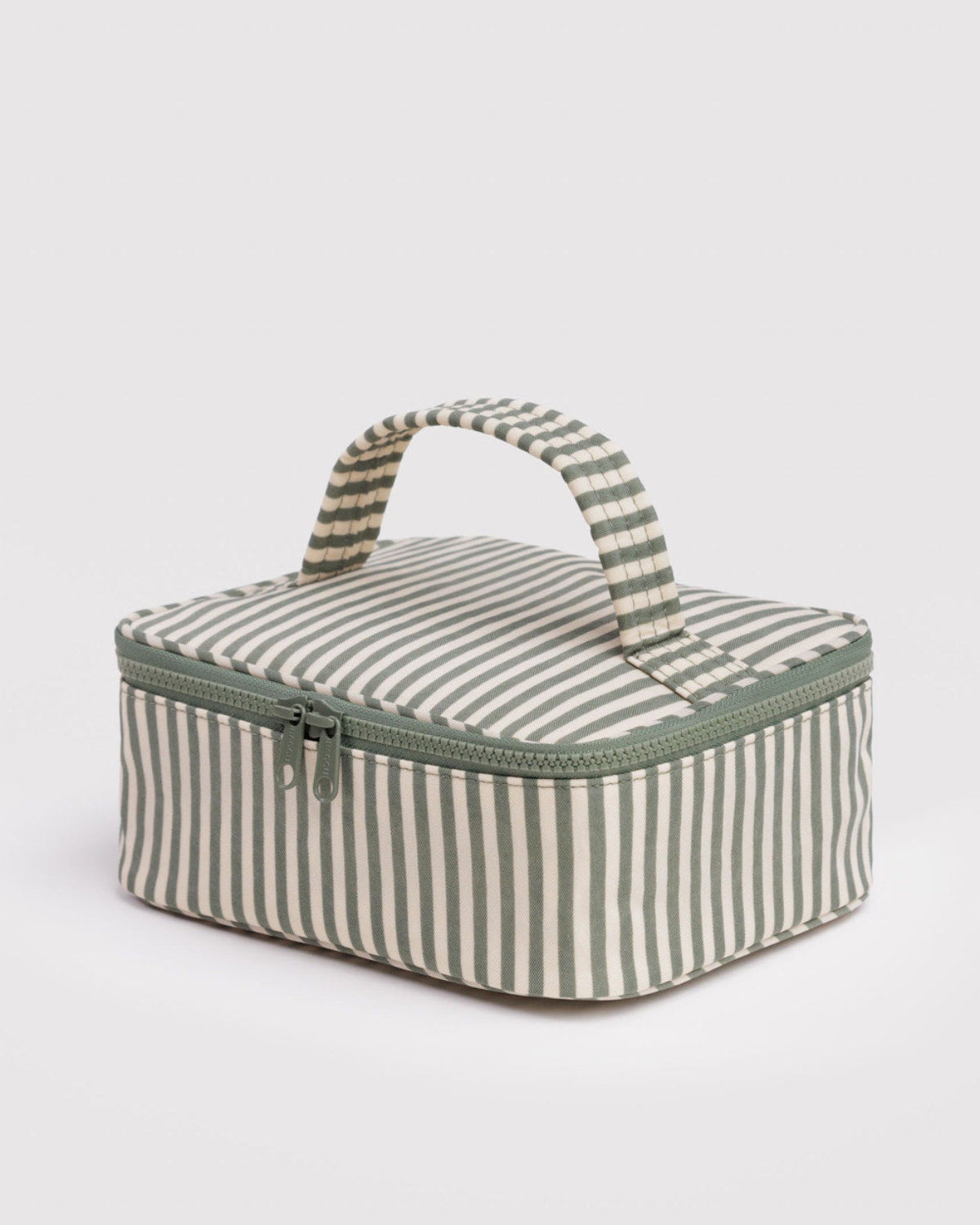 Small BAGGU Cosmetic Case- Sage Stripe