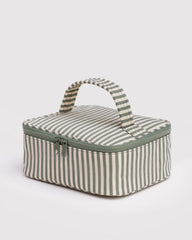 Small BAGGU Cosmetic Case- Sage Stripe
