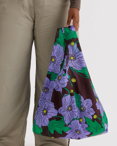 Baggu Standard Reusable Bag- Maroon Poppy