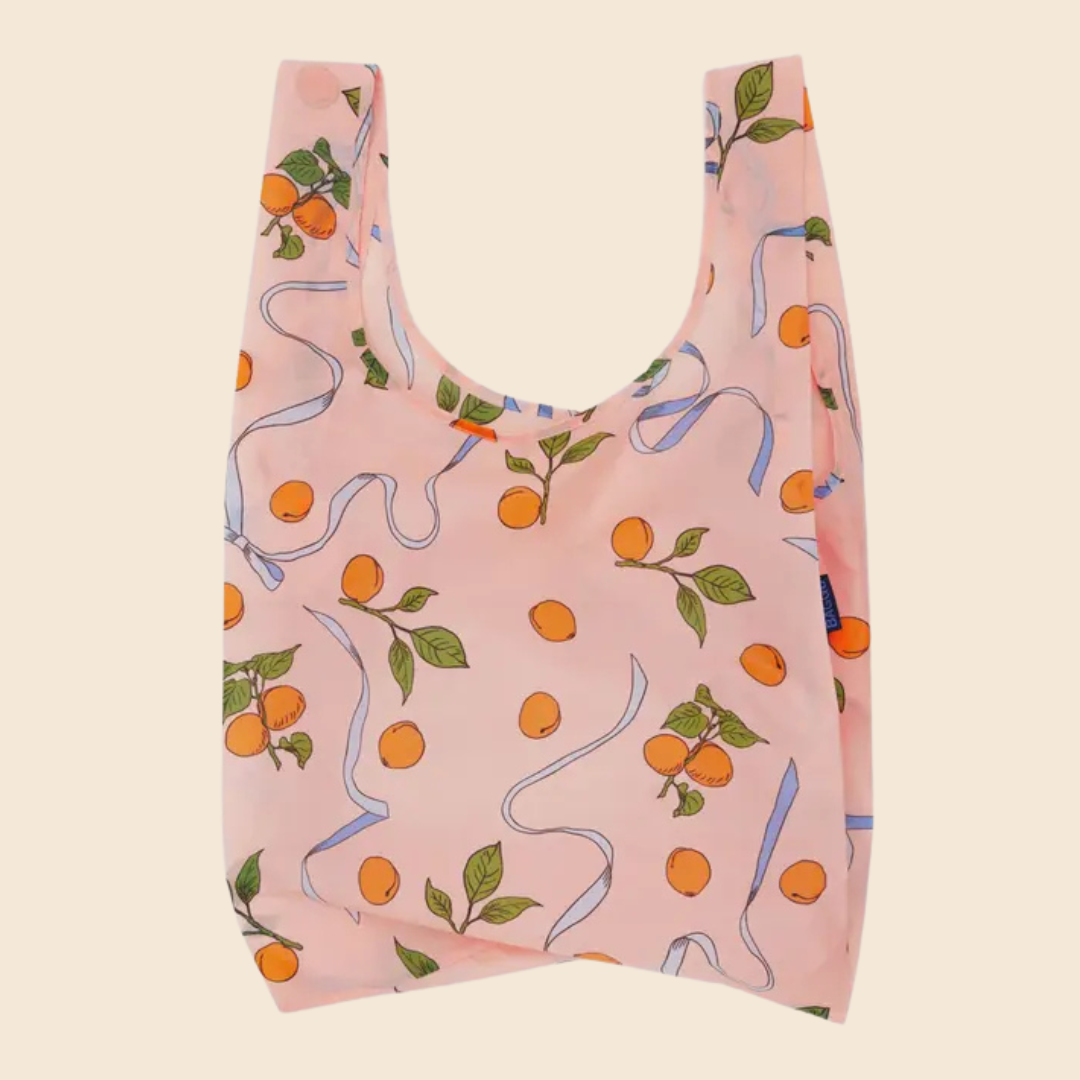 Baggu Reusable Bag- Apricots + Ribbons