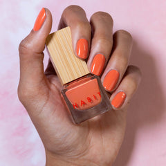 orange peach vegan nail polish 