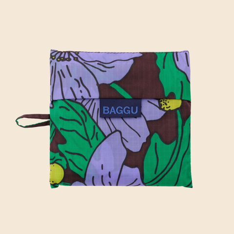 Baggu Standard Reusable Bag- Maroon Poppy