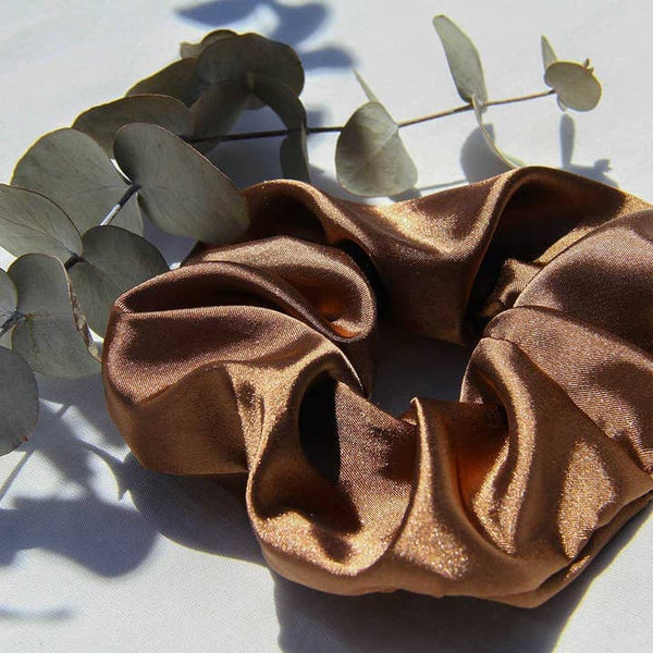 Milk Chocolate Satin Scrunchy