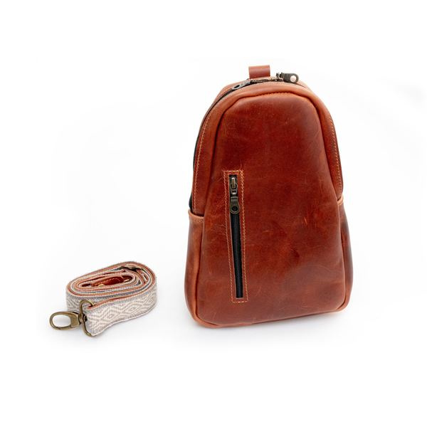 Sling Crossbody Backpack in Cinnamon