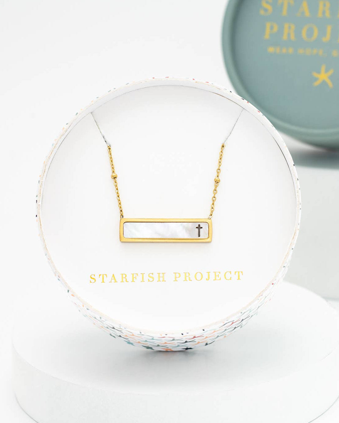 Faith Reversible Cross Bar Necklace