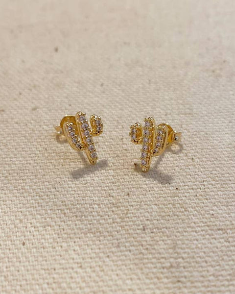 Cactus Stud Earrings- 18K Gold Filled - Redemption Market