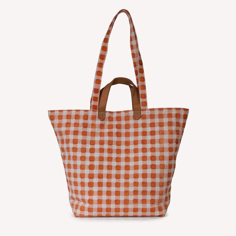 Carryall Tote- Harvest Gold Gingham