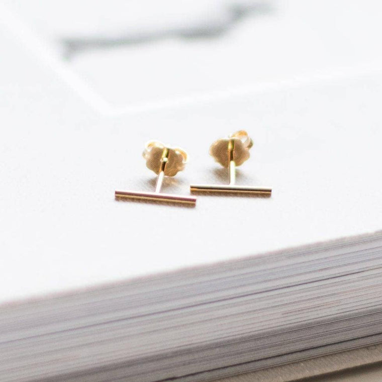 Gold Filled Bar Earrings