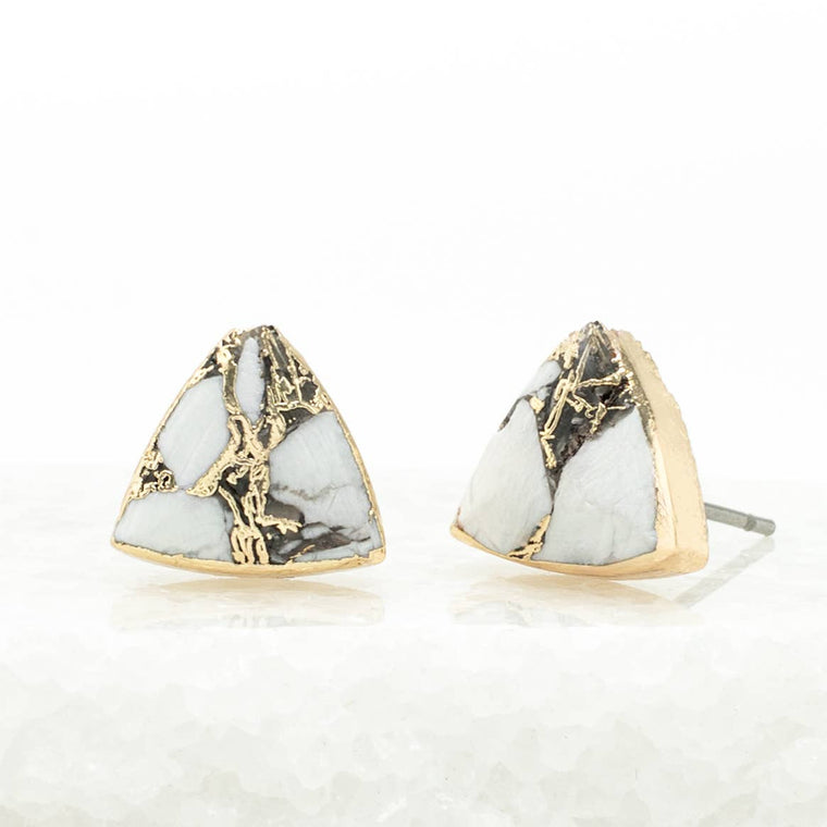 Haven Studs – White Turquoise