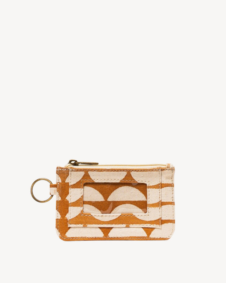 Block Print Card Holder- Toffee Moon