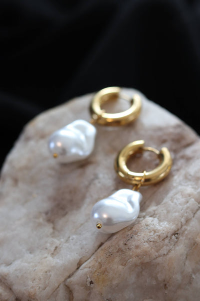 Freshwater Pearl Hoops