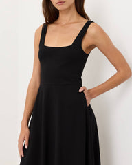 Fit & Flare Square Neck Dress