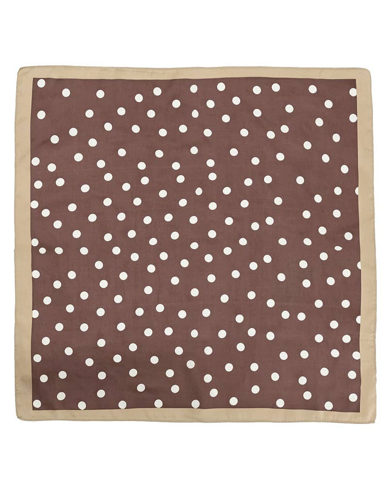Chocolate Silky Polka Dot Scarf- COMING SOON!